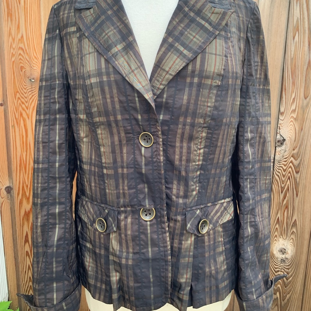 Tribal plaid blazer